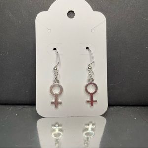 Handmade Female Sign Fishhook Earrings